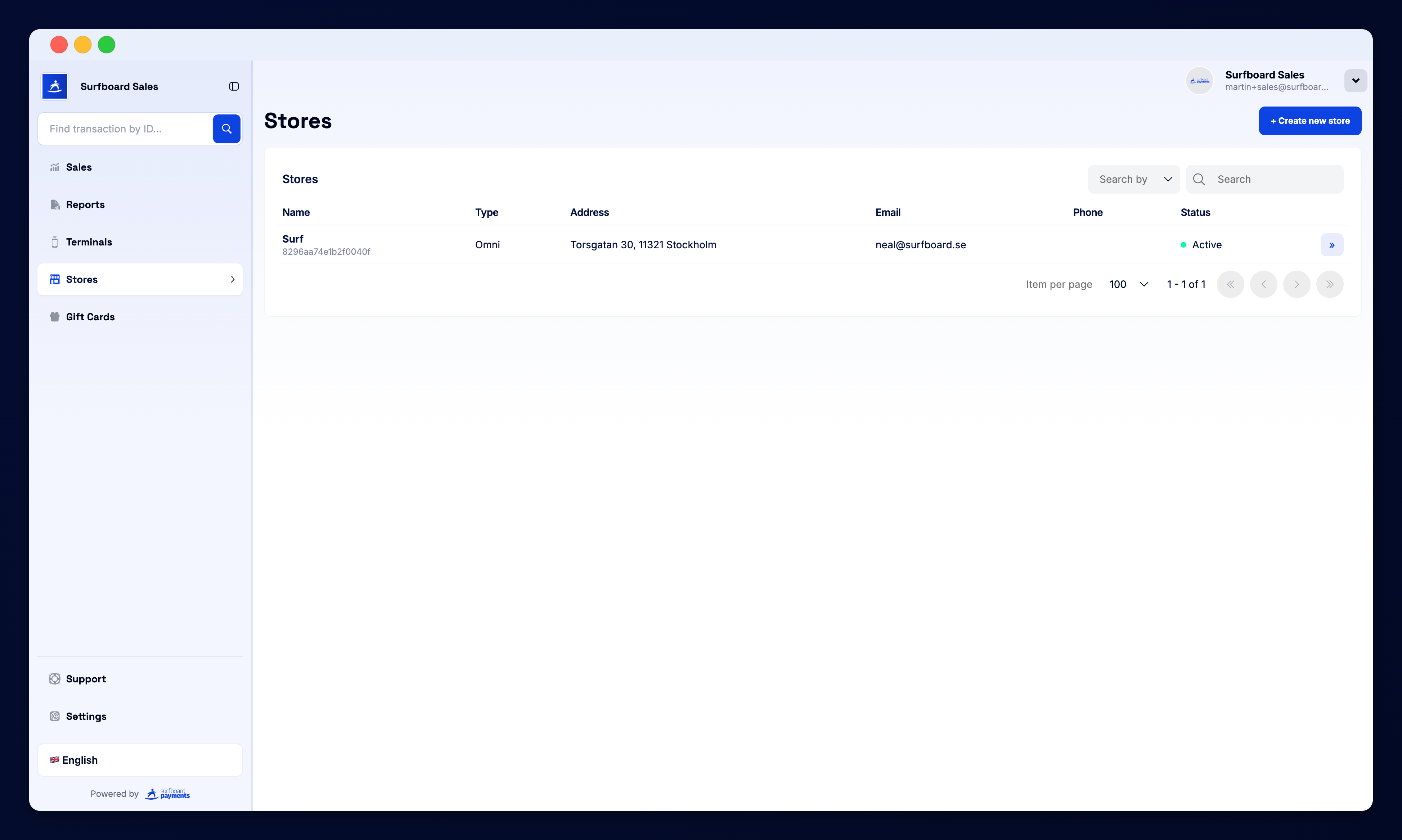 Surfboard Sales Dashboard