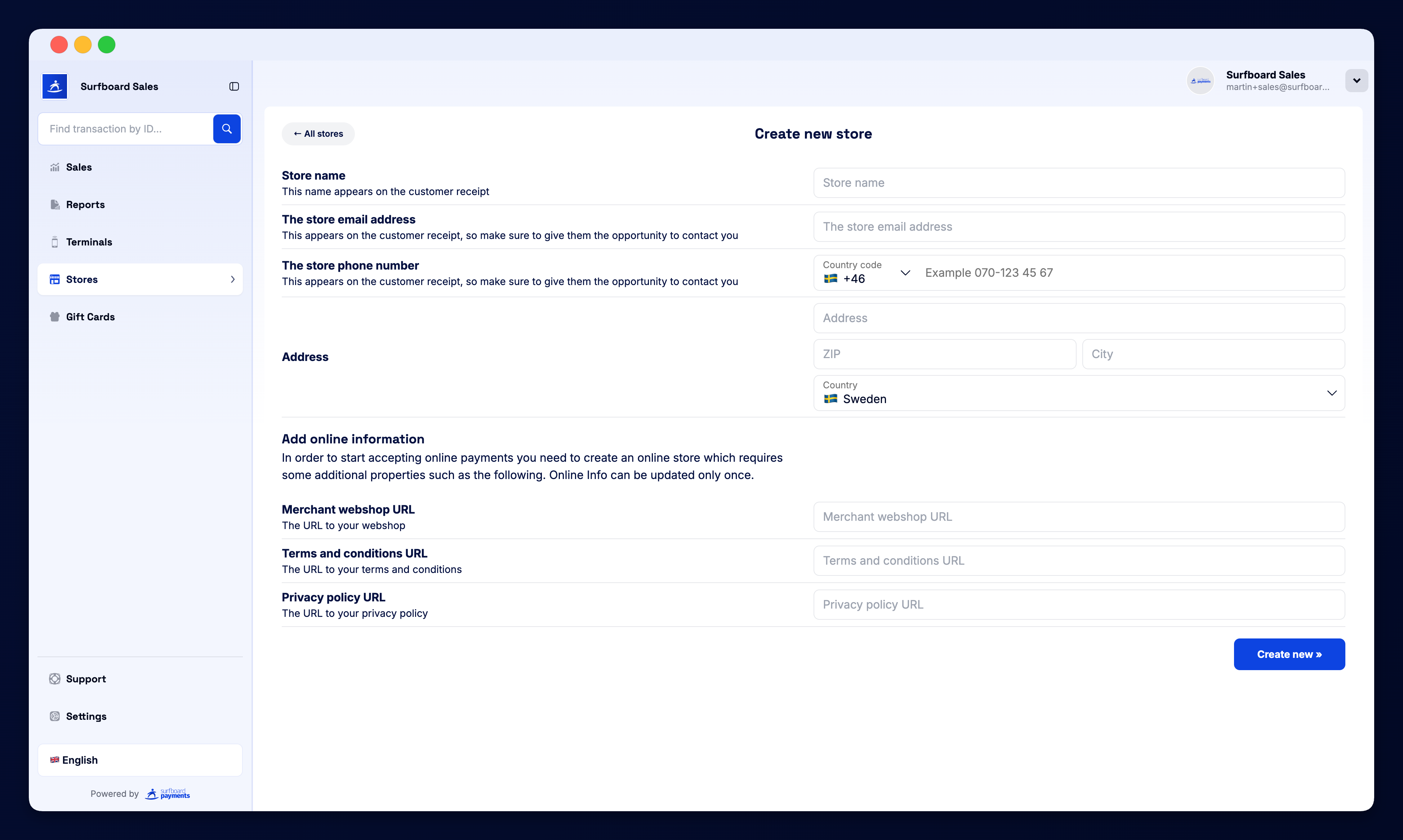Surfboard Sales Dashboard