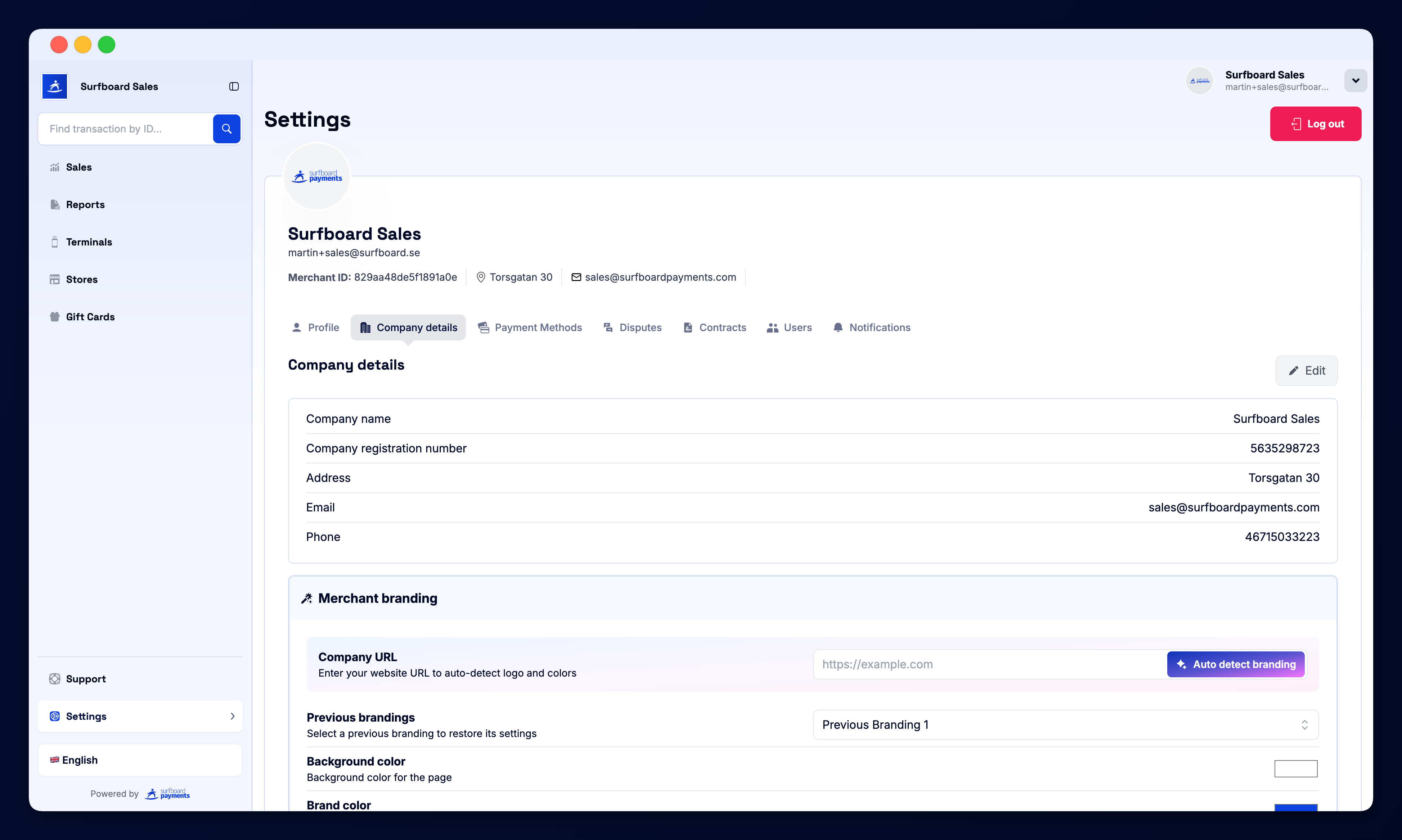 Surfboard Sales Dashboard